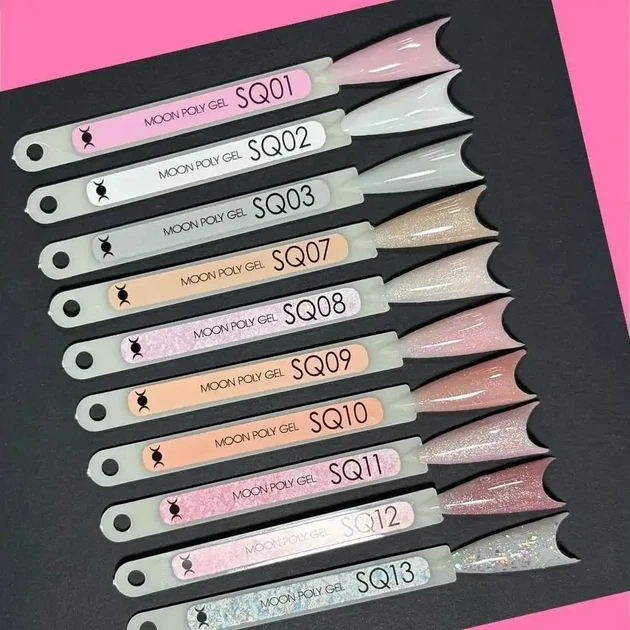 Moon Full Poly Gel 30 мл No SQ23 FREE TPO HEMA Бежевый с шиммером Полигель для маникюра Полигель для ногтей без TPO и HEMA - изображение 3