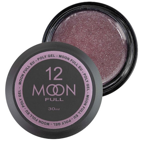 Полигель для ногтей №12 Moon Full Poly Gel 30 мл Бежевый с шиммером Полигель для маникюра - Фото 1 Полигель для ногтей №12 Moon Full Poly Gel 30 мл Бежевый с шиммером Полигель для маникюра - изображение 1