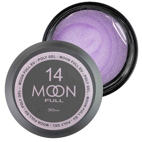 Полигель для ногтей №14 Moon Full Poly Gel 30 мл Молочный с лиловым шиммером Полигель для маникюра - Фото 1 Полигель для ногтей №14 Moon Full Poly Gel 30 мл Молочный с лиловым шиммером Полигель для маникюра - изображение 1