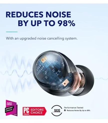 Бездротові навушники Anker Soundcore Space A40, Black, Hi-Res, 50H, ANC, LDAC, Bluetooth 5.2, IPX4 - зображення 7