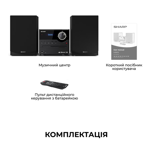 Музичний центр Sharp XL-B517D(BK) Black - зображення 9