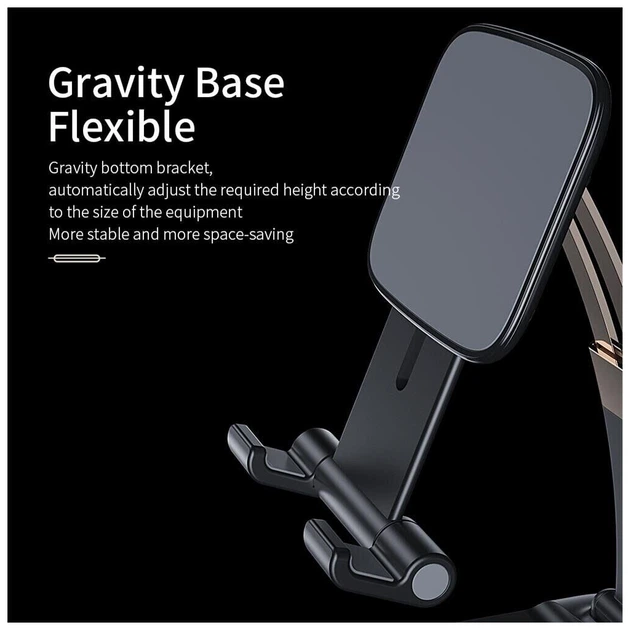 Подставка для планшета и телефона Knight Foldable Desk Mobile Phone Holder Stand (Plastic) Black Essager (EZJZM-QSSJ01) - Фото 7 Подставка для планшета и телефона Knight Foldable Desk Mobile Phone Holder Stand (Plastic) Black Essager (EZJZM-QSSJ01) - изображение 7