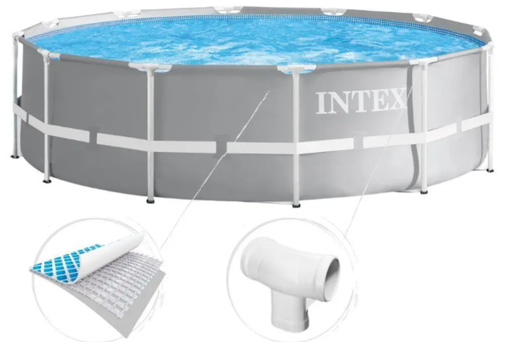 Каркасный бассейн Intex 26716 (366 x 99 см) фильтр насос и лестница - изображение 3