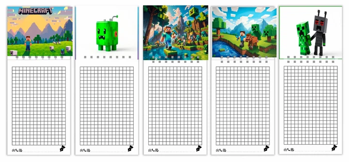 Блокнот на магните Apriori , 5 шт, Apriori, в стиле Майнкрафт, Minecraft style, подарок для фанатов в стиле игры Майнкрафт, 21 см на 8,5 см , 4 вид - Фото 1 Блокнот на магните Apriori , 5 шт, Apriori, в стиле Майнкрафт, Minecraft style, подарок для фанатов в стиле игры Майнкрафт, 21 см на 8,5 см , 4 вид - изображение 1