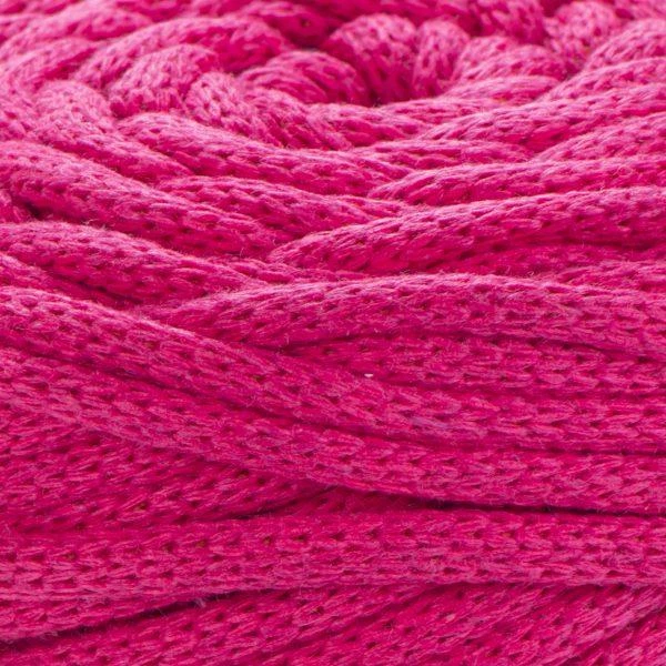 Шнур плетений YarnArt macrame cord яскраво-рожевий 3 мм для макраме (№803) - изображение 3