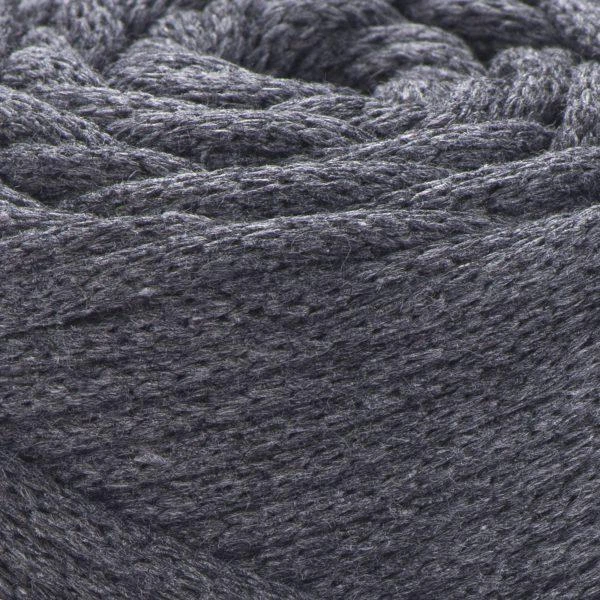 Шнур плетений YarnArt macrame cord темно-сірий 3 мм для макраме (№758) - зображення 3