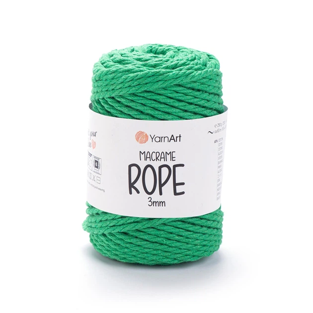 Шнур кручений YarnArt macrame rope 3мм смарагдовий 250г (№759) - Фото 1 Шнур кручений YarnArt macrame rope 3мм смарагдовий 250г (№759) - изображение 1