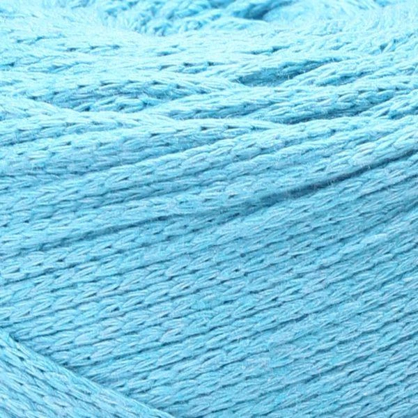 Шнур плетений YarnArt macrame cotton 2мм яскраво-блакитний (№763) - изображение 2