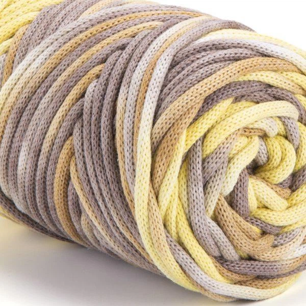 Шнур плетений YarnArt Macrame Cord VR 3mm жовтий шоколад (№914) - Фото 2 Шнур плетений YarnArt Macrame Cord VR 3mm жовтий шоколад (№914) - изображение 2