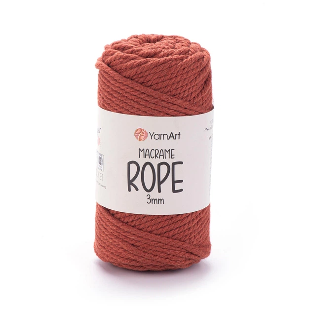 Шнур кручений YarnArt macrame rope 3мм теракот 250г (№785) - изображение 2
