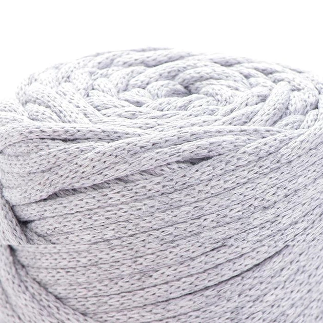 Шнур плетений YarnArt macrame cord світло-сірий 3 мм для макраме (№756) - изображение 4