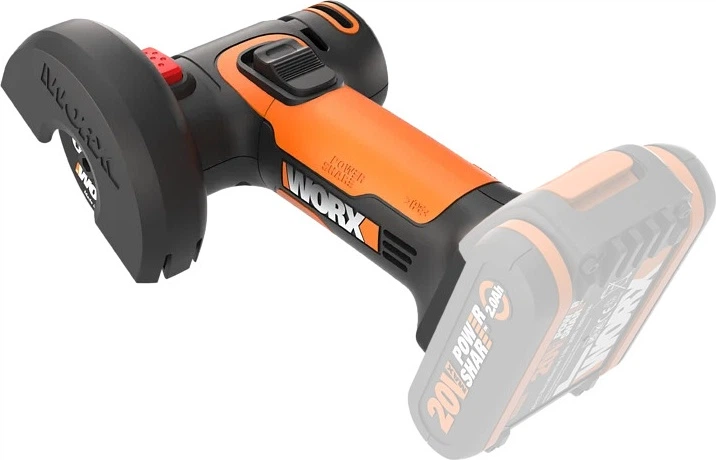 Кутова акумуляторна шліфмашина Worx Mini 20 В 76 мм WX801.9 без акумулятора та зарядного пристрою (6924328323020) - зображення 4