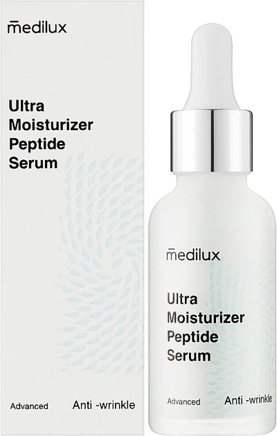 Ультраувлажняющая сыворотка с пептидами Medilux Ultra Moisturizer Peptide Serum Advanced 30 мл - изображение 2