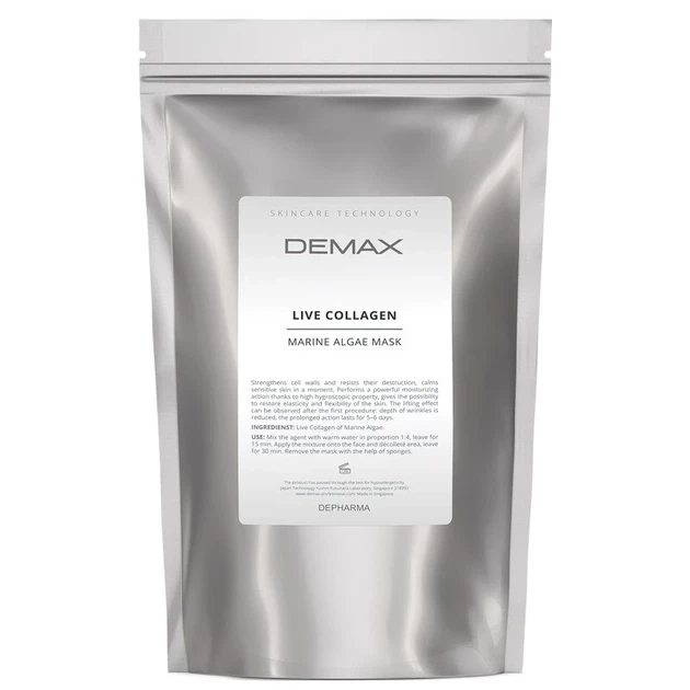Маска из живого коллагена морских водорослей Demax Live Collagen Marine Algae Mask 400 г - Фото 1 Маска из живого коллагена морских водорослей Demax Live Collagen Marine Algae Mask 400 г - изображение 1