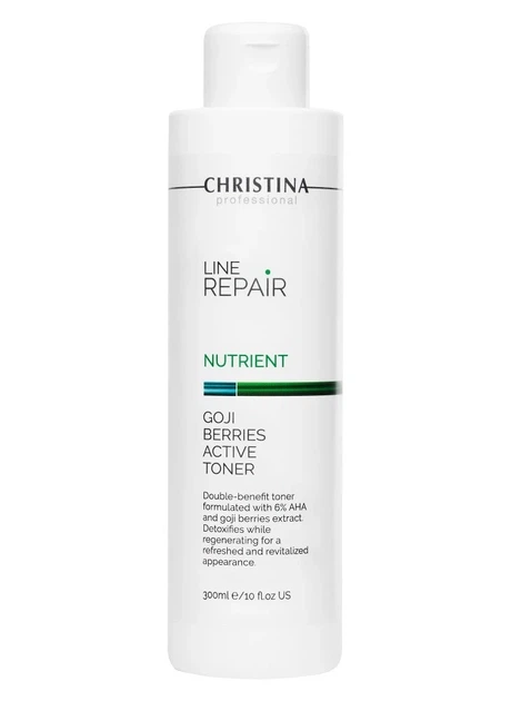 Тонік з ягодами годжі для обличчя Christina Line Repair Nutrient Goji Berries Active Toner 300 мл - Фото 1 Тонік з ягодами годжі для обличчя Christina Line Repair Nutrient Goji Berries Active Toner 300 мл - зображення 1