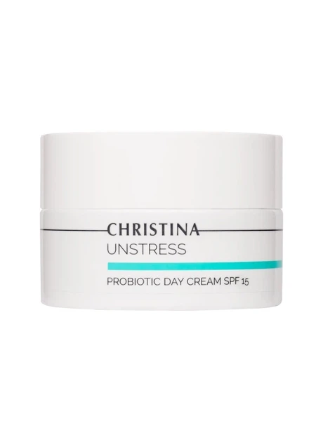 Дневной крем с пробиотическим действием SPF 15 Christina Unstress Probiotic Day Cream SPF 15 50 мл - Фото 1 Дневной крем с пробиотическим действием SPF 15 Christina Unstress Probiotic Day Cream SPF 15 50 мл - изображение 1