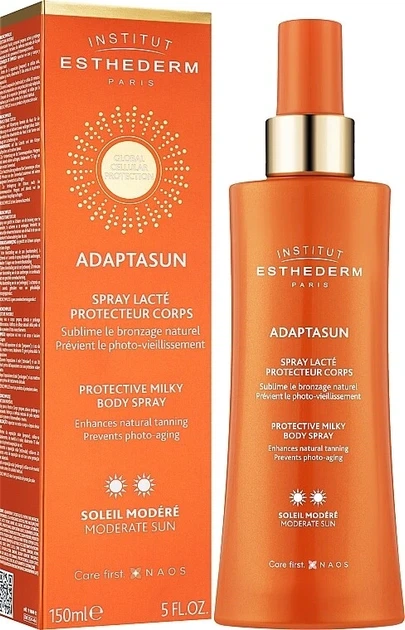 Спрей для тіла Institut Esthederm Adaptasun Active Age Protection Sublimation Tan 150 мл - Фото 2 Спрей для тіла Institut Esthederm Adaptasun Active Age Protection Sublimation Tan 150 мл - зображення 2