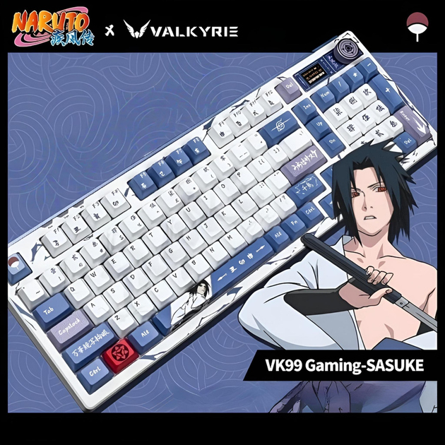 Игровой беспроводной набор Valkyrie: клавиатура VK99 Gaming и мышь VK M1 Pro, Sasuke Uchiha - изображение 4