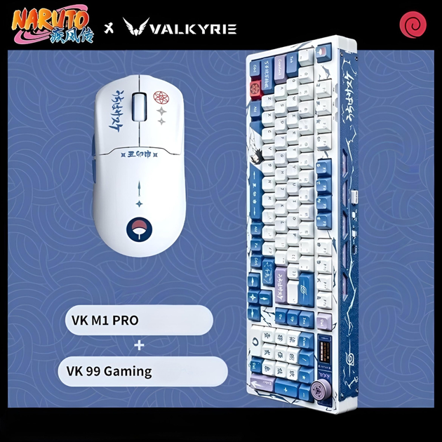Игровой беспроводной набор Valkyrie: клавиатура VK99 Gaming и мышь VK M1 Pro, Sasuke Uchiha - изображение 2