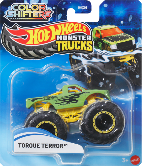 Машинка-внедорожник Hot Wheels Изменяй цвет серии Monster Trucks в ассортименте (HGX06) - Фото 5 Машинка-внедорожник Hot Wheels Изменяй цвет серии Monster Trucks в ассортименте (HGX06) - изображение 5