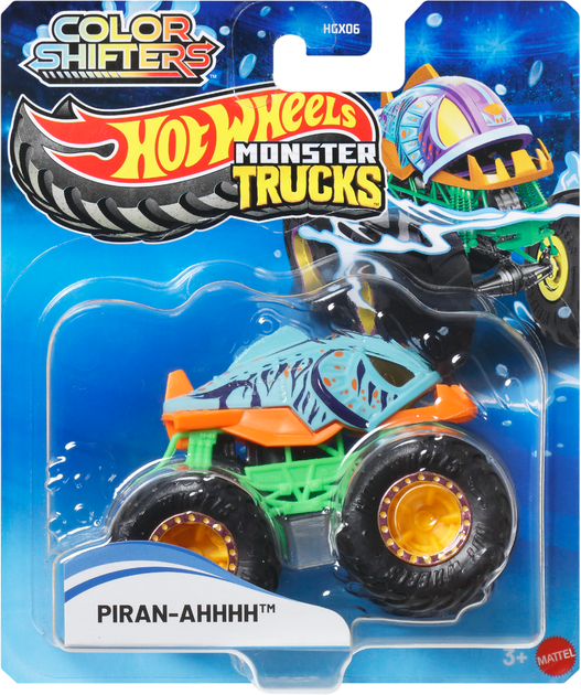 Машинка-внедорожник Hot Wheels Изменяй цвет серии Monster Trucks в ассортименте (HGX06) - Фото 7 Машинка-внедорожник Hot Wheels Изменяй цвет серии Monster Trucks в ассортименте (HGX06) - изображение 7