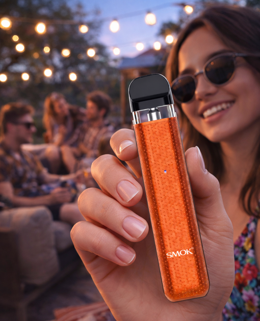 Многоразовая POD-система Smok Novo 2C KIT Orange 800 мАч электронная сигарета Смок Ново до 20 Вт универсальность картриджей в оранжевом цвете - изображение 11