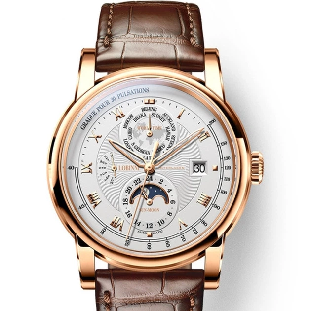 Чоловічий механічний годинник Lobinni Business 4404 Store - Фото 4 Чоловічий механічний годинник Lobinni Business 4404 Store - зображення 4