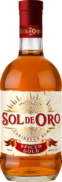 Ромовый напиток SOL de ORO Spiced Gold 3 года выдержки 0.5 л 30% (850072103655) - Фото 1 Ромовый напиток SOL de ORO Spiced Gold 3 года выдержки 0.5 л 30% (850072103655) - изображение 1