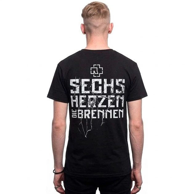 Футболка Rockway Rammstein "Sechs Herzen Die Brennen" Черный (00000004745), Размер L - изображение 4