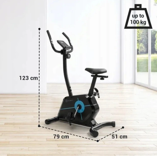 Велотренажер Klarfit Tauon вертикальный для домашних тренировок, черный - изображение 3