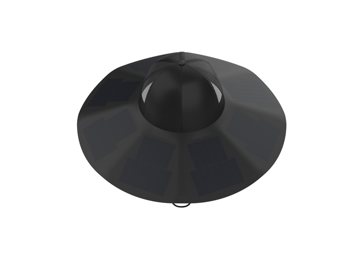 Сонячний капелюх EcoFlow Power Hat 12 Вт - Чорний L-XL - зображення 2