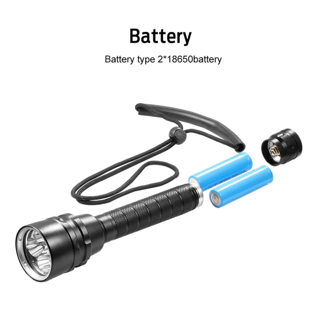 Подводный фонарь Police 8799 Cree XM-L U2 для Дайвинга и Подводной Охоты Питание от Li-ion аккумуляторов 18650x2 (5024463) - Фото 4 Подводный фонарь Police 8799 Cree XM-L U2 для Дайвинга и Подводной Охоты Питание от Li-ion аккумуляторов 18650x2 (5024463) - изображение 4