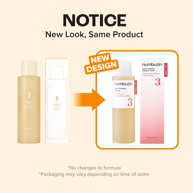 Тонер-есенція для обличчя Numbuzin No.3 Super Glowing Essence Toner 200 мл для сяйва шкіри, зволоження, вирівнювання тону - изображение 3