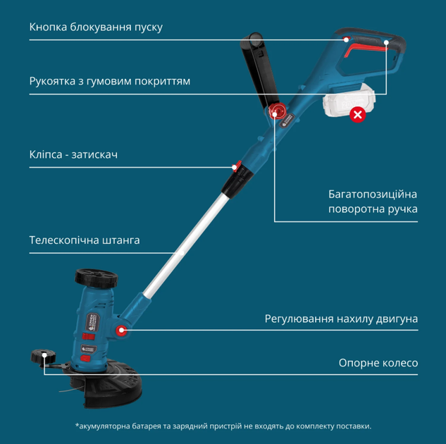 Акумуляторний багатофункційний тример Konner&Sohnen без АКБ та ЗП KS MFT-20V - Фото 14 Акумуляторний багатофункційний тример Konner&Sohnen без АКБ та ЗП KS MFT-20V - зображення 14
