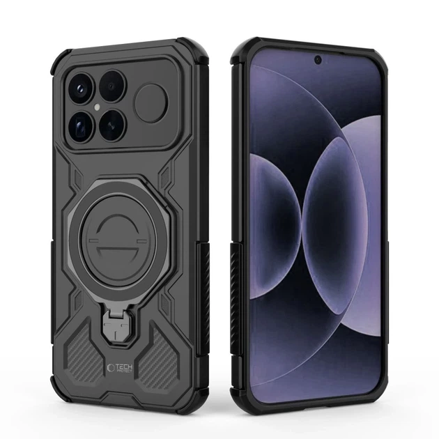 Чехол Tech-Protect Tacticstand для Xiaomi Poco F8 Ultra Matte Black with MagSafe (5906302352722) - Фото 2 Чехол Tech-Protect Tacticstand для Xiaomi Poco F8 Ultra Matte Black with MagSafe (5906302352722) - изображение 2