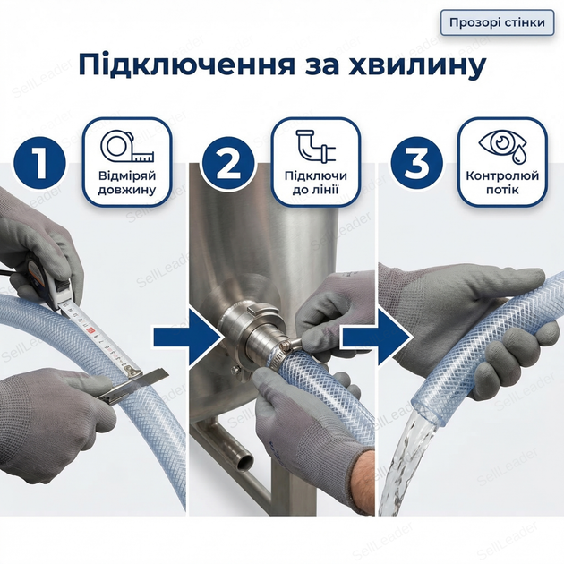 Шланг технический 38х5мм/25м армированный рукав пищевой для воды трубка давление 6 бар - изображение 8