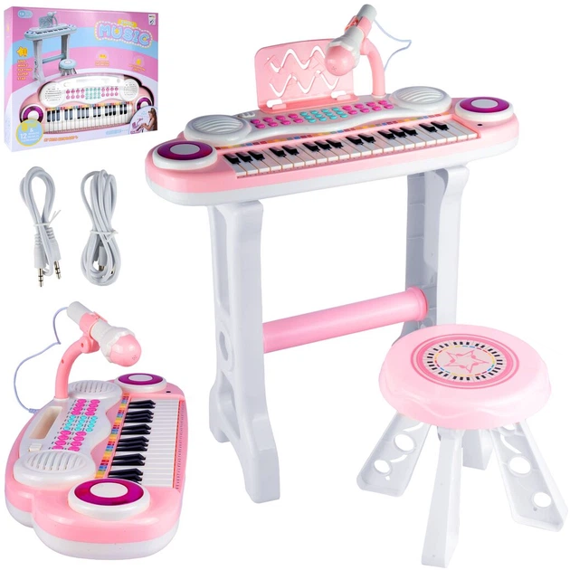 Pianino-organ MalPlay z mikrofonem + taboret 110505 (5901924234050) - obraz 2