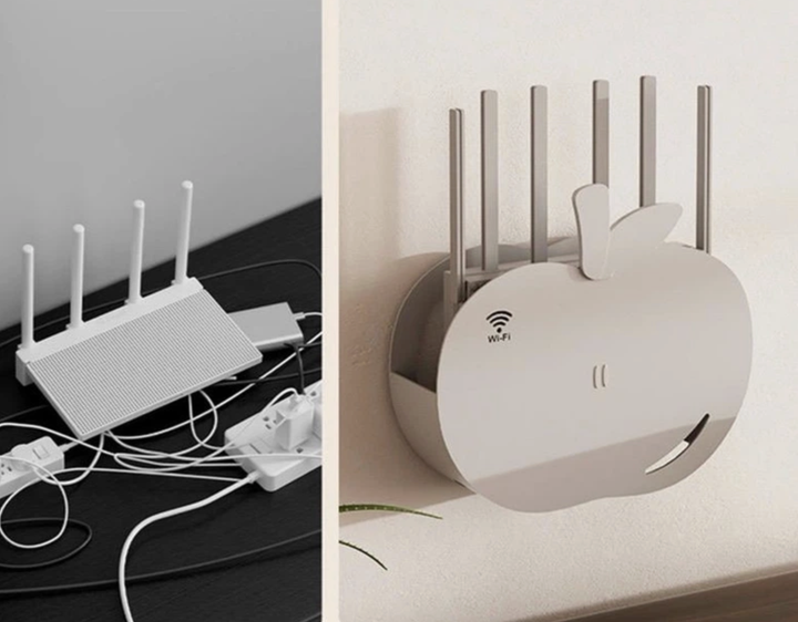 Настенный держатель для роутера полка органайзер для Wi-Fi роутера подставка кронштейн Белый - Фото 2 Настенный держатель для роутера полка органайзер для Wi-Fi роутера подставка кронштейн Белый - изображение 2