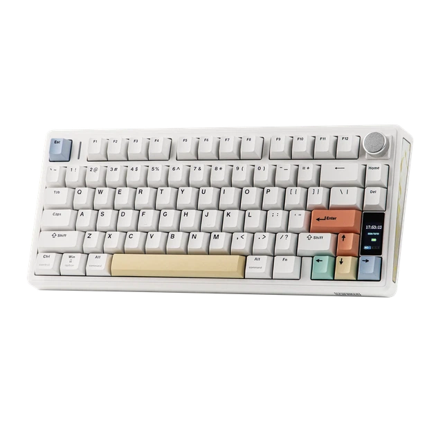 Epomaker TH80 V2 RPO, White Безшумна механічна бездротова клавіатура - зображення 10