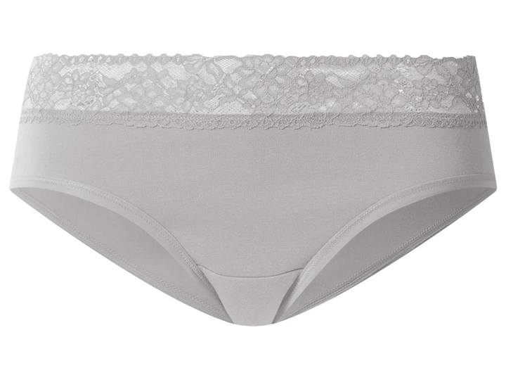 Трусики-хіпстери бавовняні з мереживом для жінки Esmara LYCRA® 473572 L сірий - Фото 1 Трусики-хіпстери бавовняні з мереживом для жінки Esmara LYCRA® 473572 L сірий - зображення 1