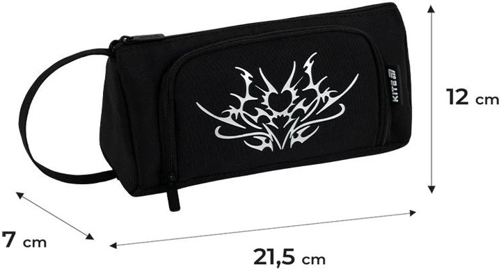 Пенал шкільний Kite 12x21.5x7 см Чорний (K26-2700-1) - зображення 5