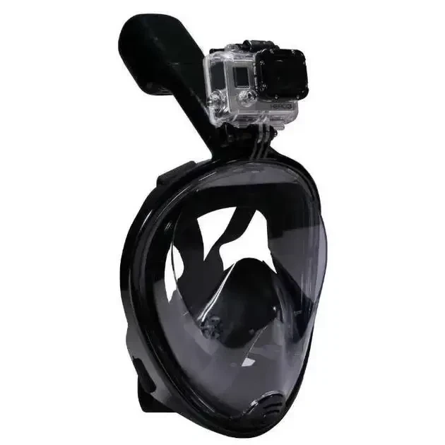 Полнолицевая маска для снорклинга Tribord Easybreath L/XL с креплением для камеры Черный - изображение 5