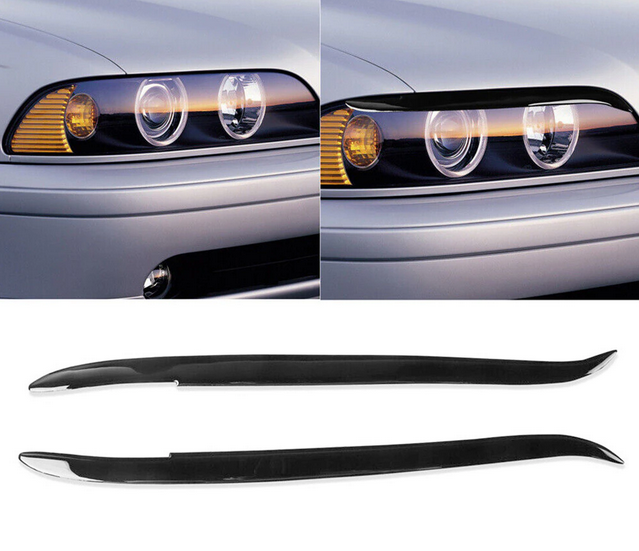 Реснички (накладки фар) BMW E39 черный глянец - изображение 3