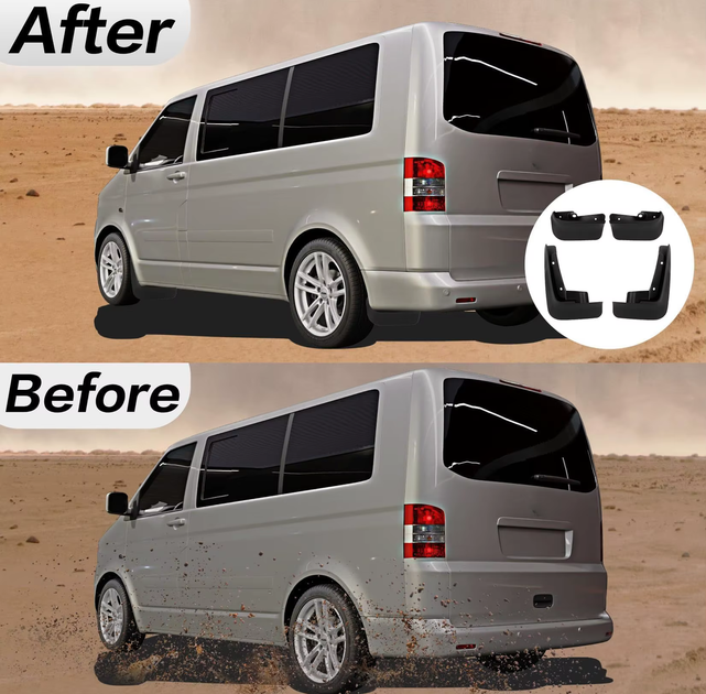Брызговики на Volkswagen T5 / T6 Caravelle Multivan (2003-2023) - Фото 6 Брызговики на Volkswagen T5 / T6 Caravelle Multivan (2003-2023) - изображение 6