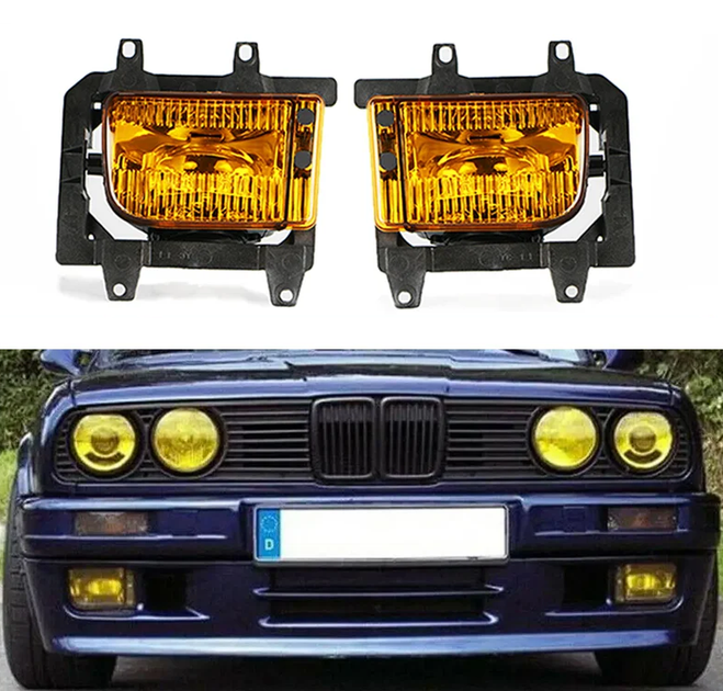 Противотуманные фары для BMW 3 серия E30 оранжевые (1982-1994) - изображение 2