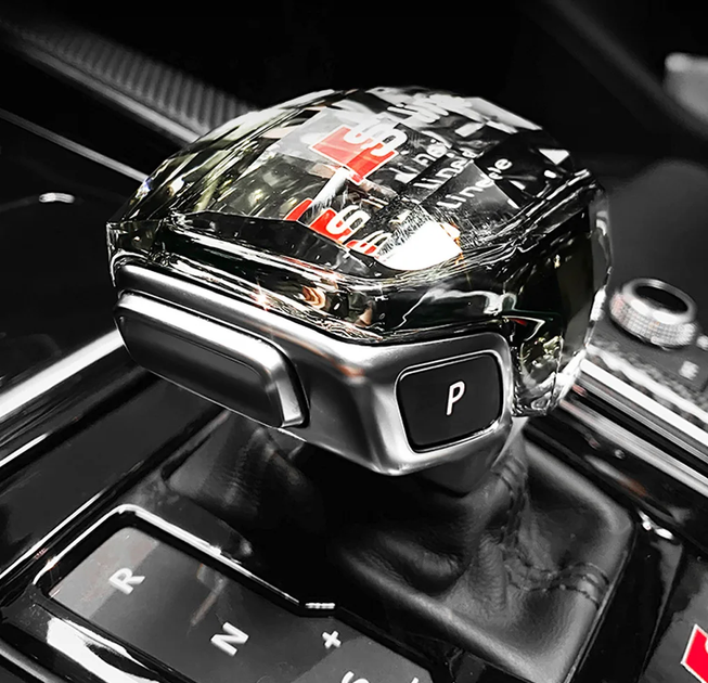 Ручка перемикання передач Audi A6 A7 A8 Q7 логотип S-Line кришталь (2019-2024) - зображення 5