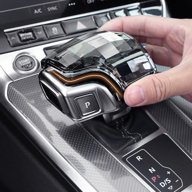 Ручка перемикання передач Audi A6 A7 A8 Q7 логотип S-Line кришталь (2019-2024) - зображення 6
