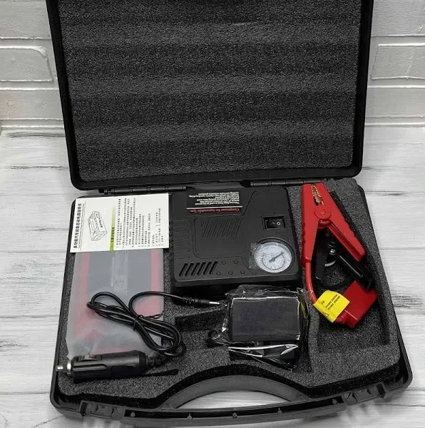 Пускозарядний пристрій з компресором No Brand JUMPSTARTER 29B 99800 мАг 300/600А Червоний (2099342055) - изображение 2