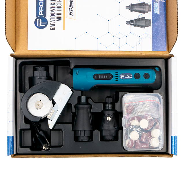 Аккумуляторный мини-инструмент 3 в 1 PROFI-TEC PCP-Universal (4 В, мини-резак, гравер, отвертка) - изображение 7