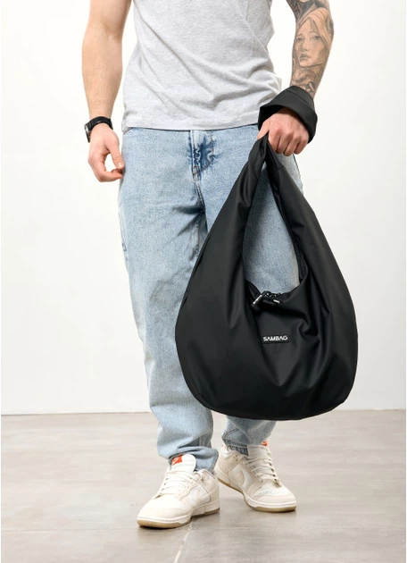 Чоловіча сумка Sambag HOBO WEAVE чорна(SB_0CEC824E4625) - зображення 8
